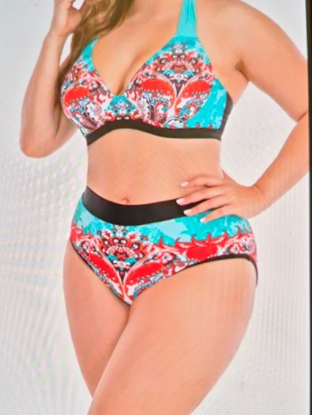 NWOT-SKYE Mercedes Paialey Halter Swimsuit Top & Bottom. Size XXL - Picture 6 of 6
